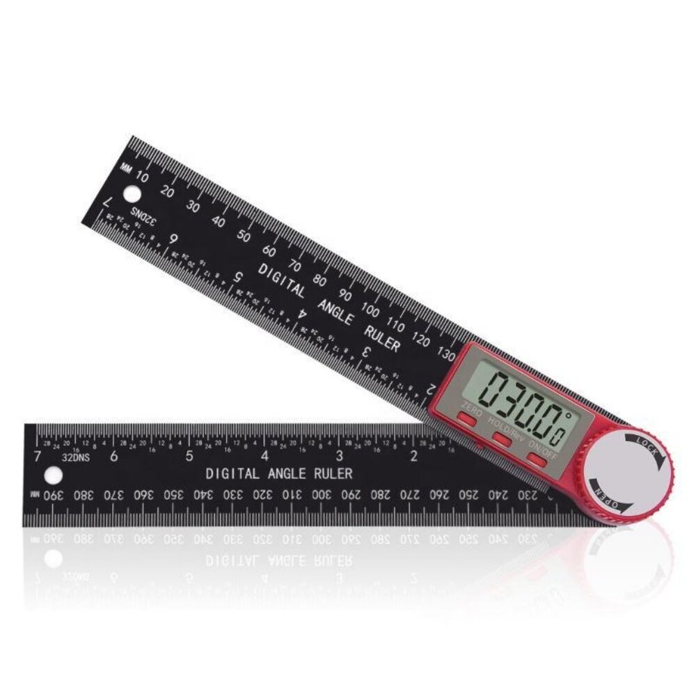 Digital Angle Finder Protractor Ruler Carbon Fiber Plastic WoodworkingTools1Pack